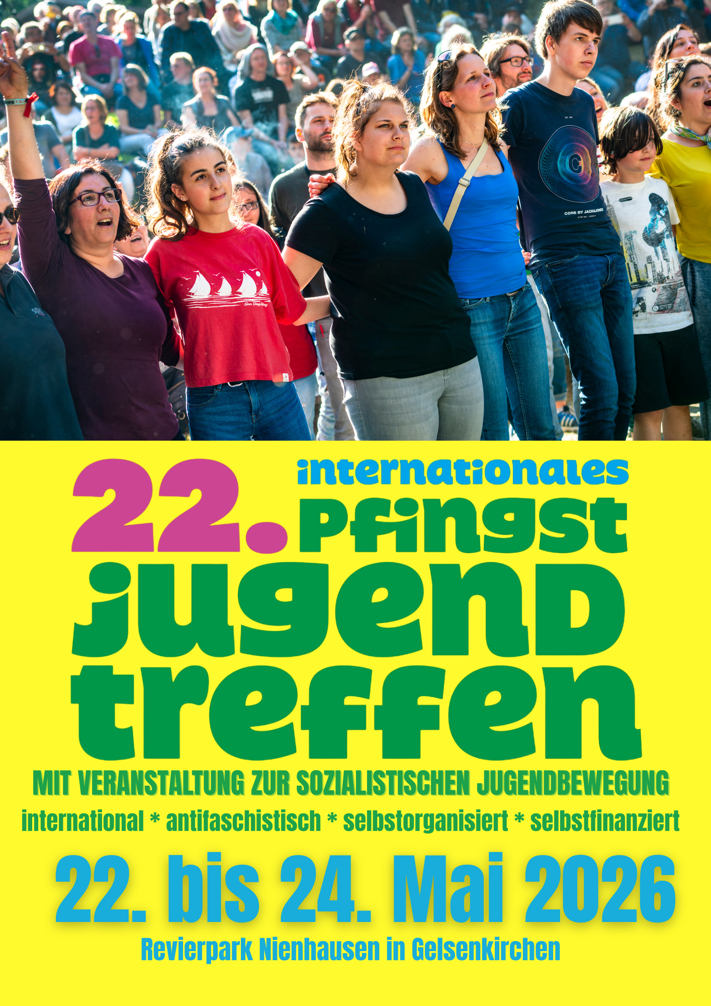 Flyer für das 22. internationale Pfingstjugendtreffen!