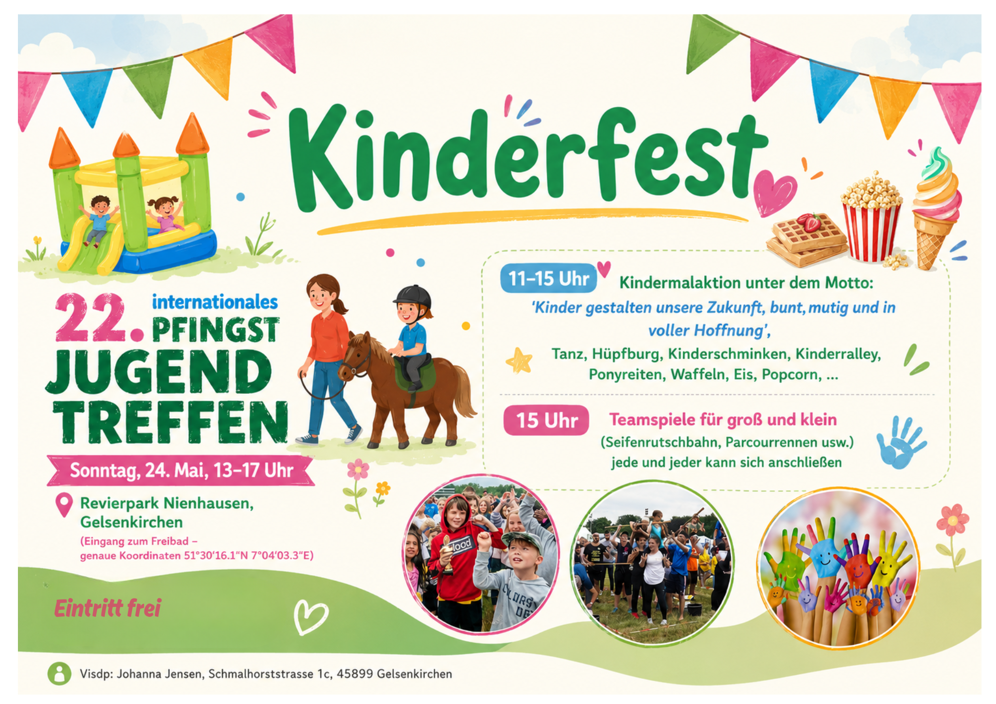 Einladung zum Kinderfest – neu – mit Ponyreiten und genauem Ort!